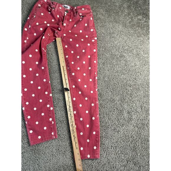 Paige Verdugo Ultra Skinny Jeans Womens 29 Red White Polka Dot Stretch Ladies - Picture 2 of 16